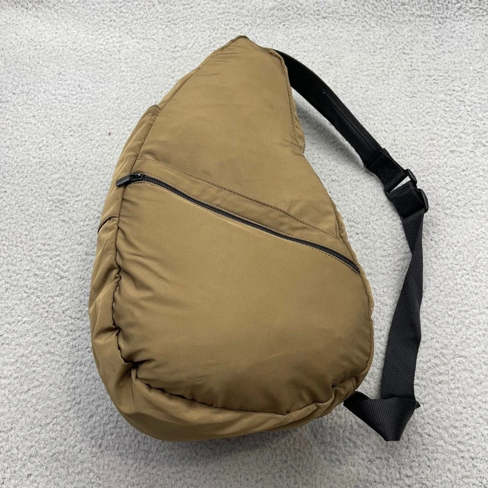 L.L. Bean 0GA32 Crossbody Brown AmeriBag Healthy Back Bag Sling Travel Backpack